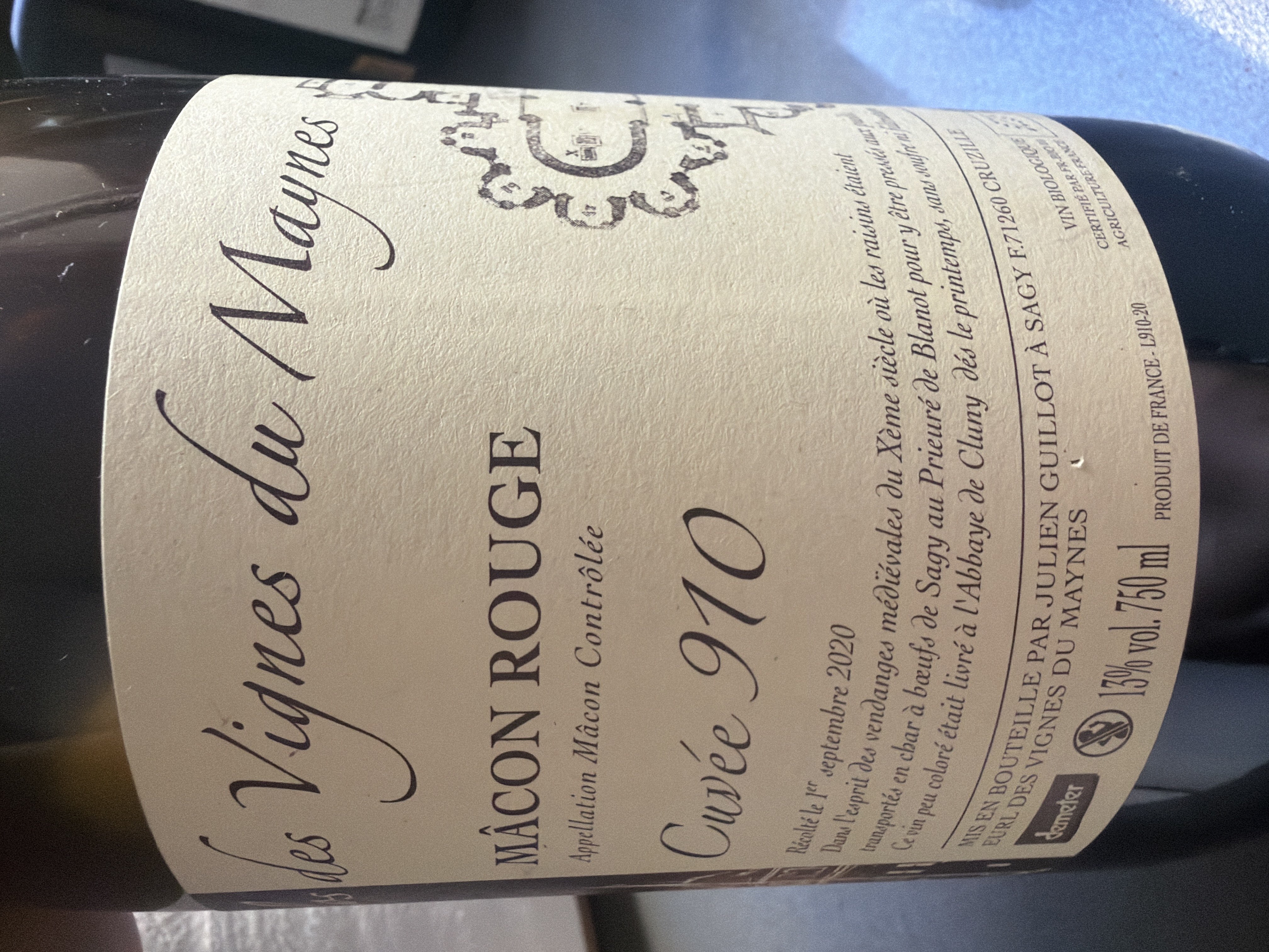 Mâcon Rouge - Cuvee 910 by joan